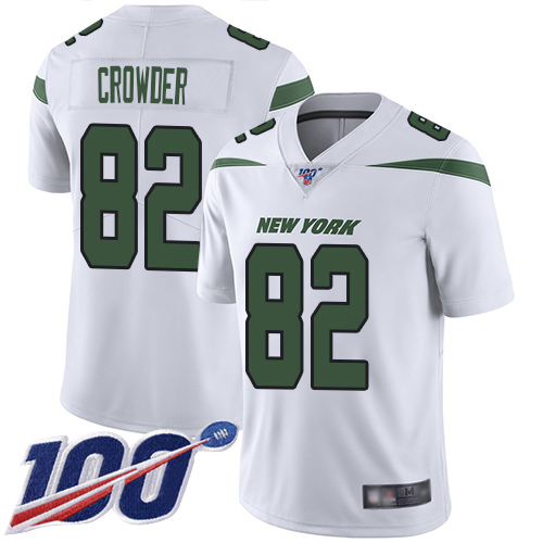 New York Jets Limited White Men Jamison Crowder Road Jersey NFL Football #82 100th Season Vapor Untouchable